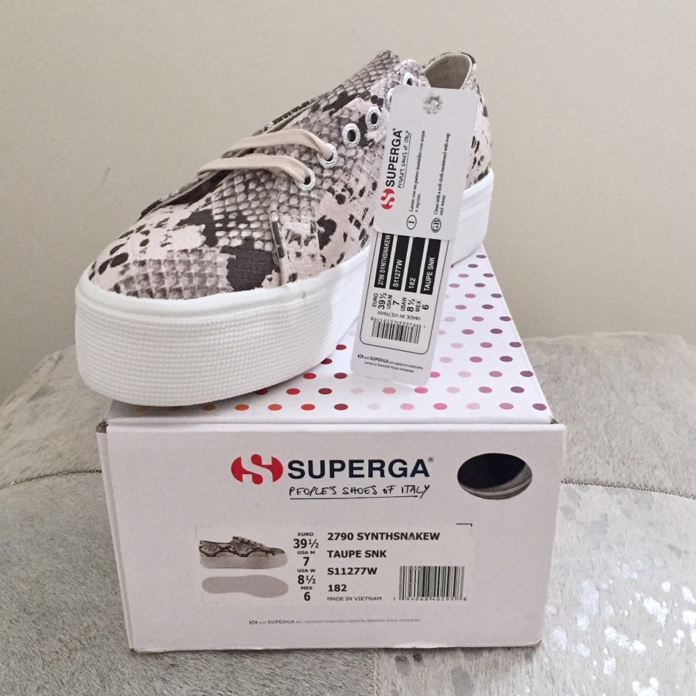 LAST❗️size 7.5 Superga•Platform SnakePrint Sneaker - Picture 8 of 10